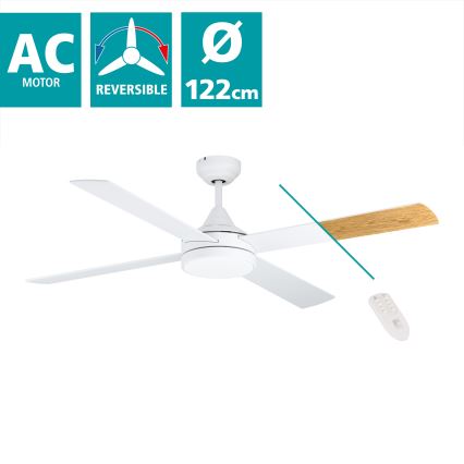 Eglo - LED loftventilator LED/20W/230V 3000/4000/5000K + fjernbetjening hvid