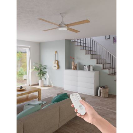 Eglo - LED loftventilator LED/20W/230V 3000/4000/5000K + fjernbetjening hvid