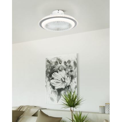 Eglo - LED loftventilator dæmpbar LED/25,5W/230V hvid/grå 2700-6500K + fjernbetjening