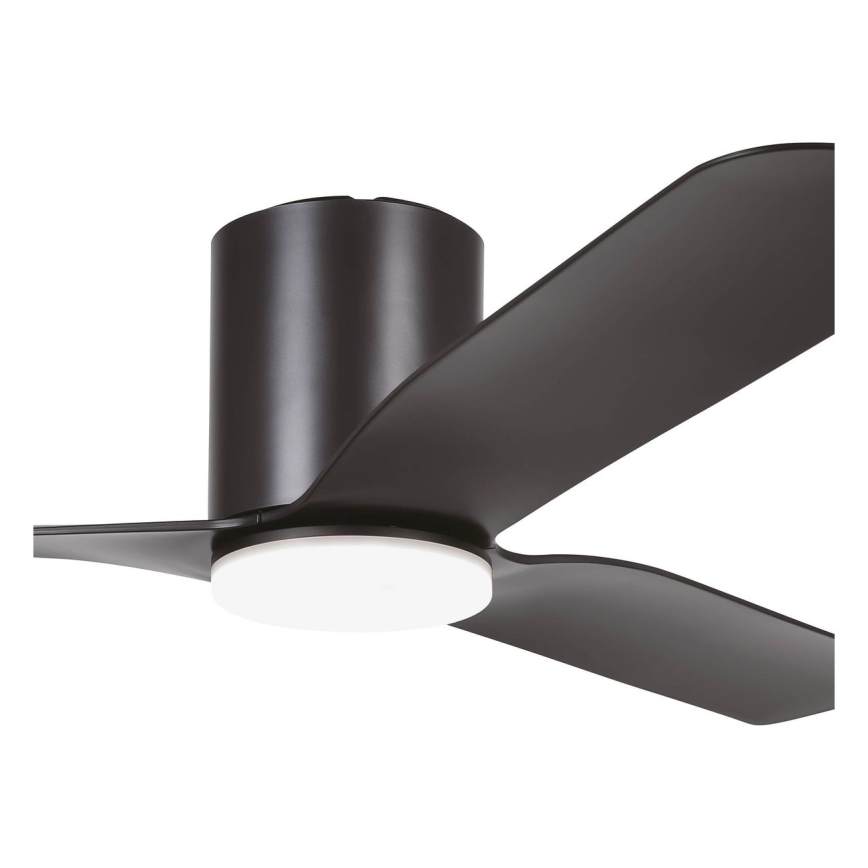 Eglo - Dæmpbar LED-loftventilator LED/17W/230V 3000/4000/5000K Ø 132 cm sort + fjernbetjening