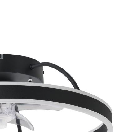 Eglo - LED RGBW dæmpbar loftventilator LED/36W/230V 3000-6500K Ø 50 cm sort + fjernbetjening