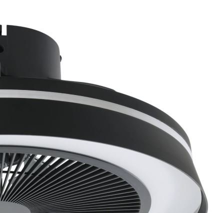 Eglo - Dæmpbar LED RGBW loftsventilator 3xLED/8,5W/230V+LED/6W 2700-6500K Ø 48 cm sort + fjernbetjening