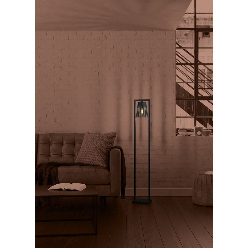 Eglo - Gulvlampe 1xE27/40W/230V sort