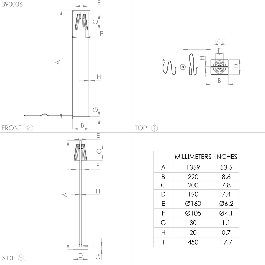 Eglo - Gulvlampe 1xE27/40W/230V sort