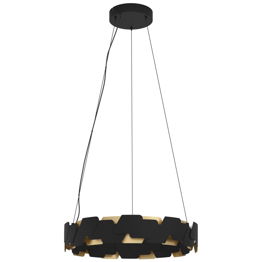 Eglo - LED pendel dæmpbar LED/72W/230V 3000K sort/guldfarvet