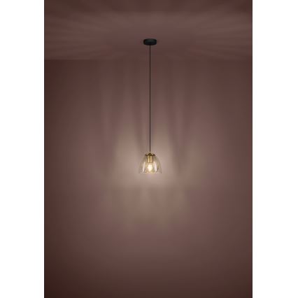 Eglo - Pendel 1xE27/40W/230V guldfarvet