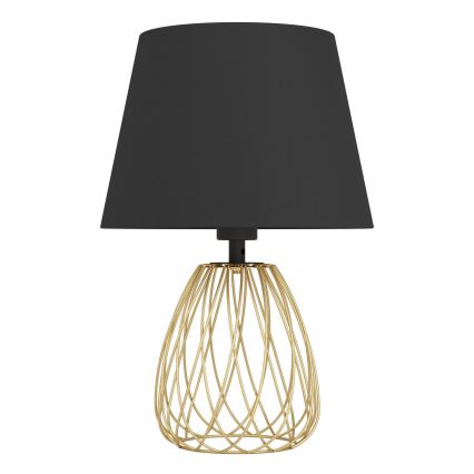 Eglo - Bordlampe 1xE27/40W/230V sort/guldfarvet