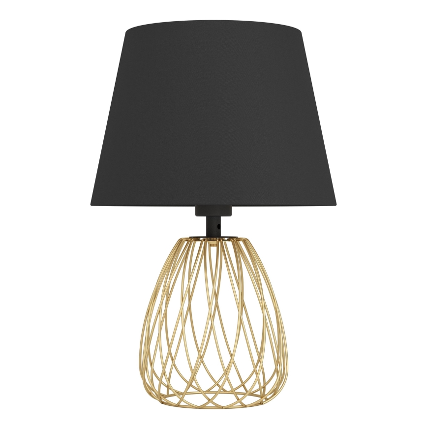 Eglo - Bordlampe 1xE27/40W/230V sort/guldfarvet