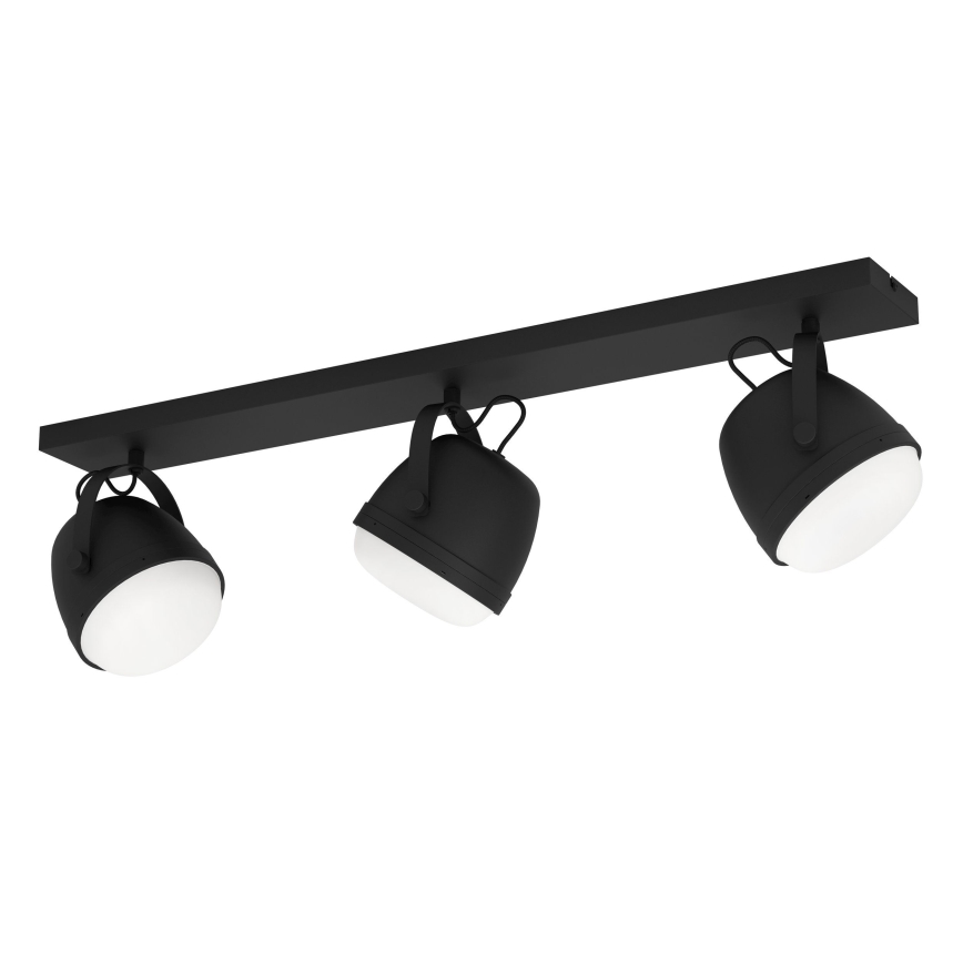 Eglo - Spotlampe 3xE27/28W/230V sort