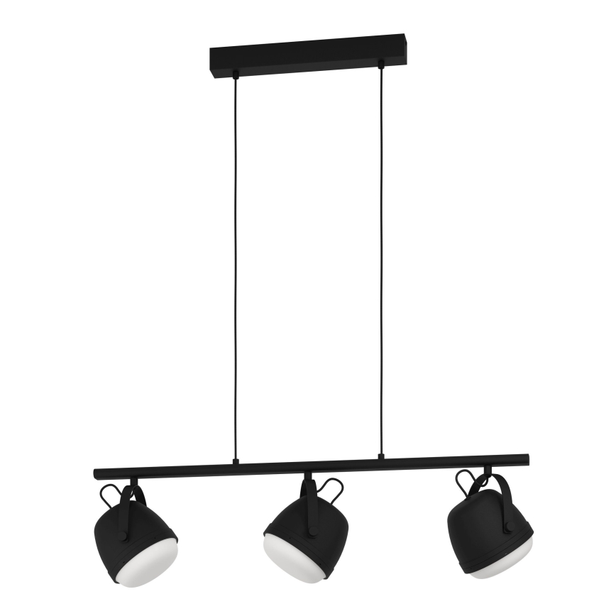 Eglo - Pendel 3xE27/28W/230V sort