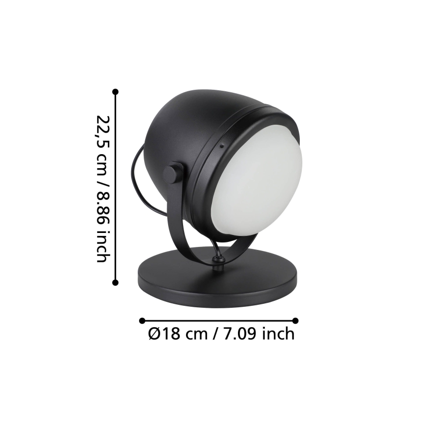 Eglo - Bordlampe 1xE27/28W/230V sort