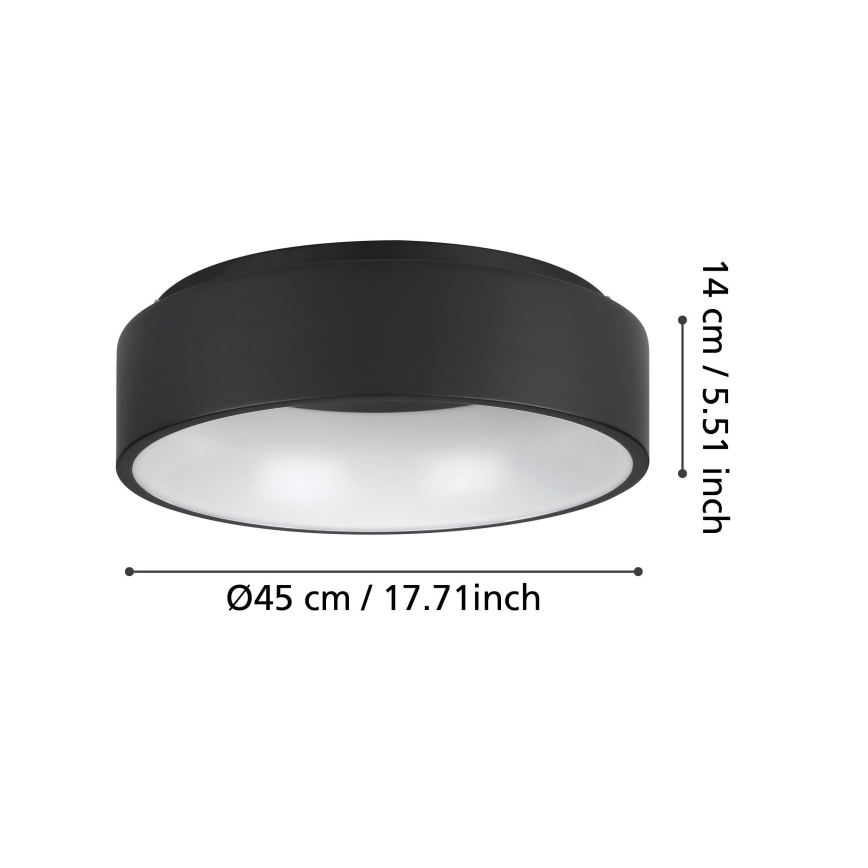Eglo - LED loftlampe dæmpbar LED/25,5W/230V 3000K sort