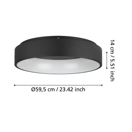 Eglo - LED loftlampe dæmpbar LED/35,2W/230V 3000K sort
