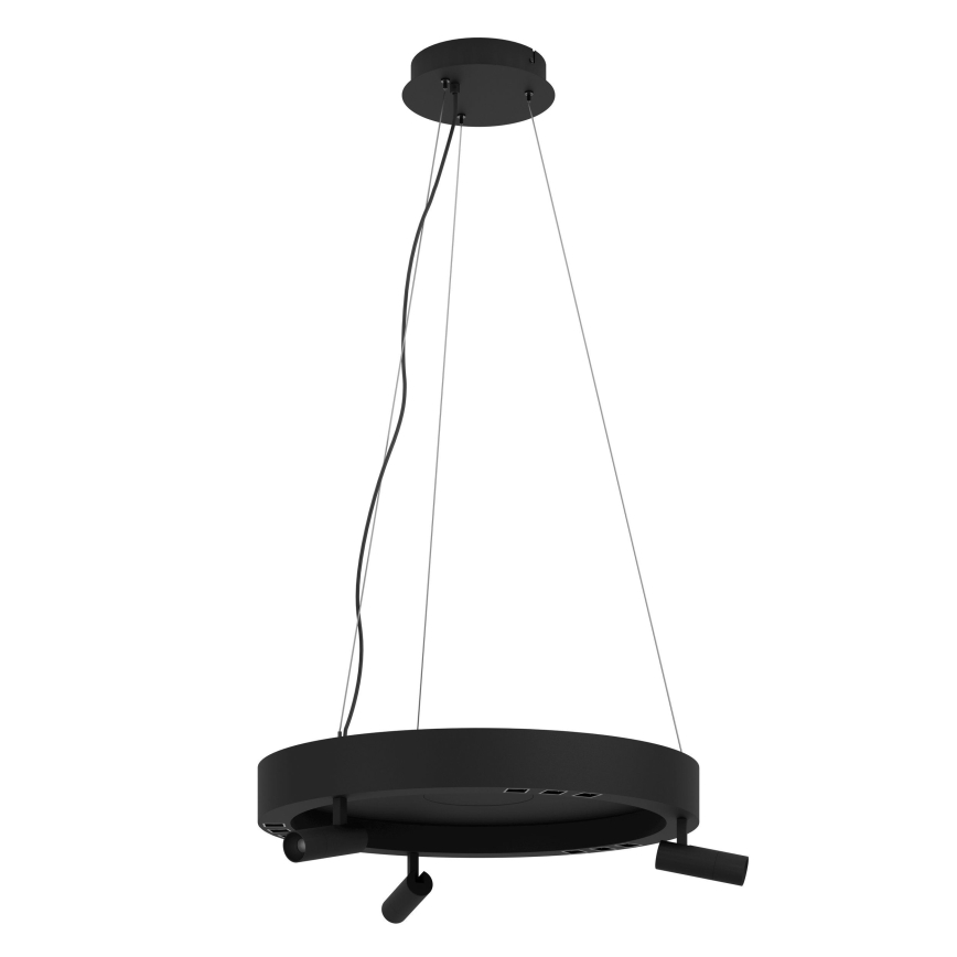Eglo - LED pendel dæmpbar 3xLED/8W/230V + 3xLED/8,5W 3000K sort + fjernbetjening