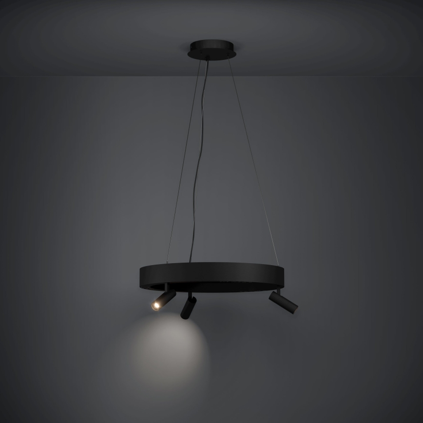 Eglo - LED pendel dæmpbar 3xLED/8W/230V + 3xLED/8,5W 3000K sort + fjernbetjening