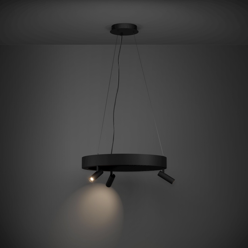 Eglo - LED pendel dæmpbar 3xLED/8W/230V + 3xLED/8,5W 3000K sort + fjernbetjening
