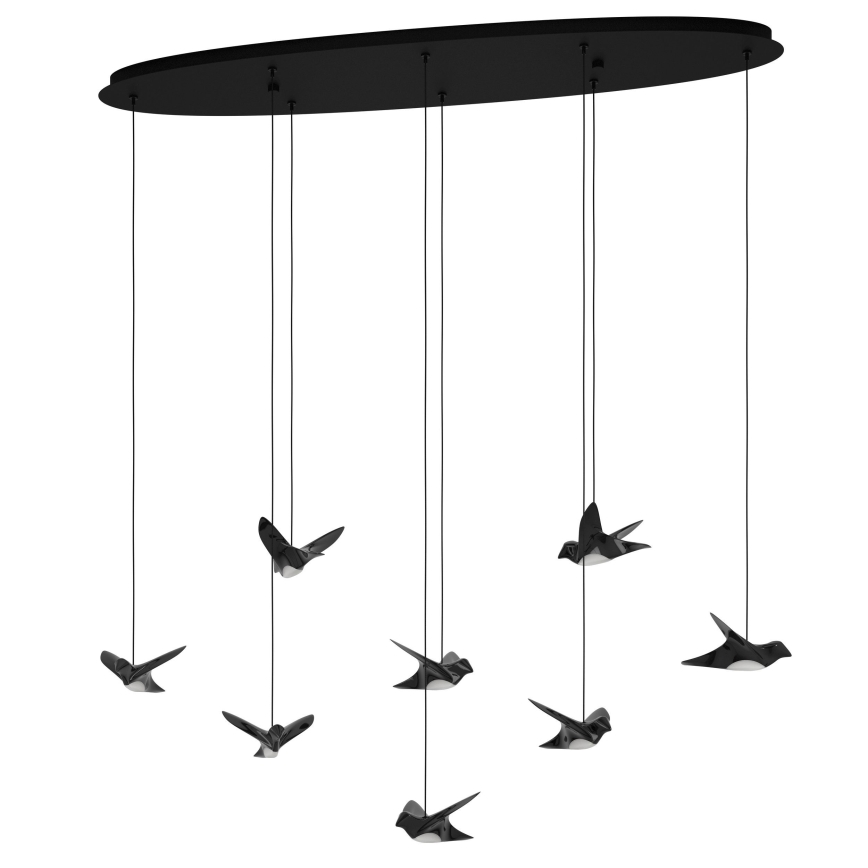 Eglo - LED pendel dæmpbar 8xLED/4,2W/230V 3000K sort