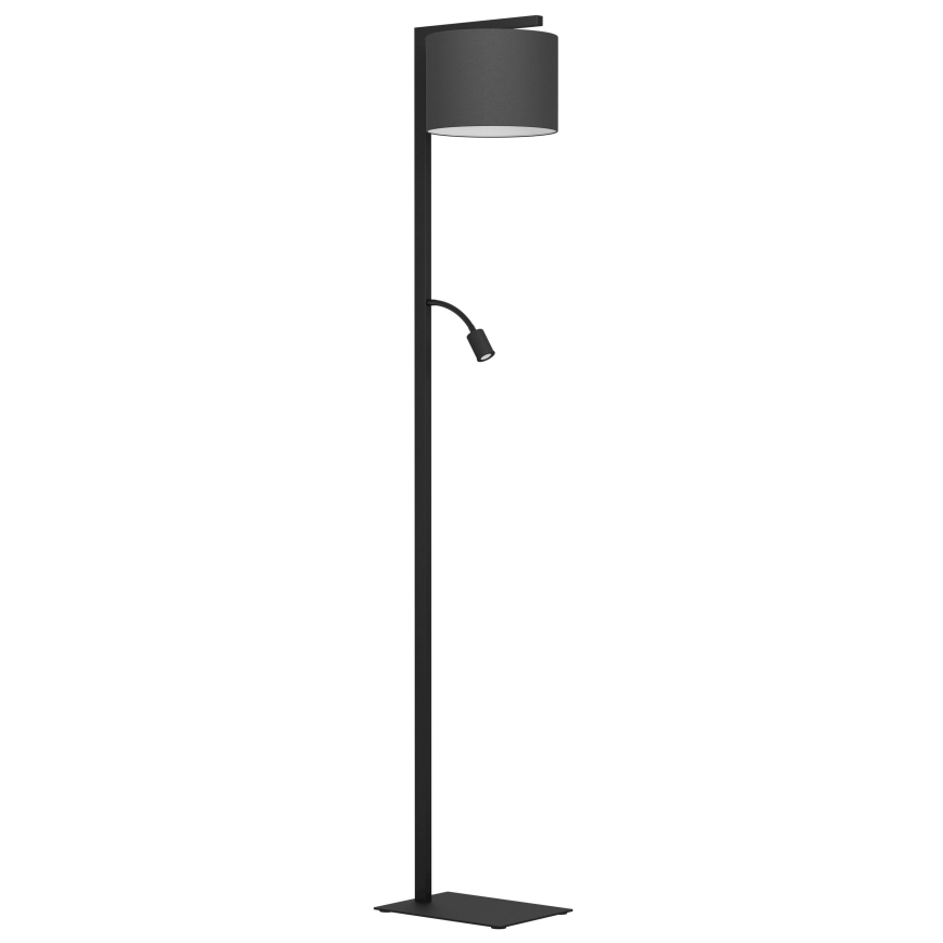 Eglo - LED gulvlampe 1xE27/40W/230V + LED/3,8W 3000K sort
