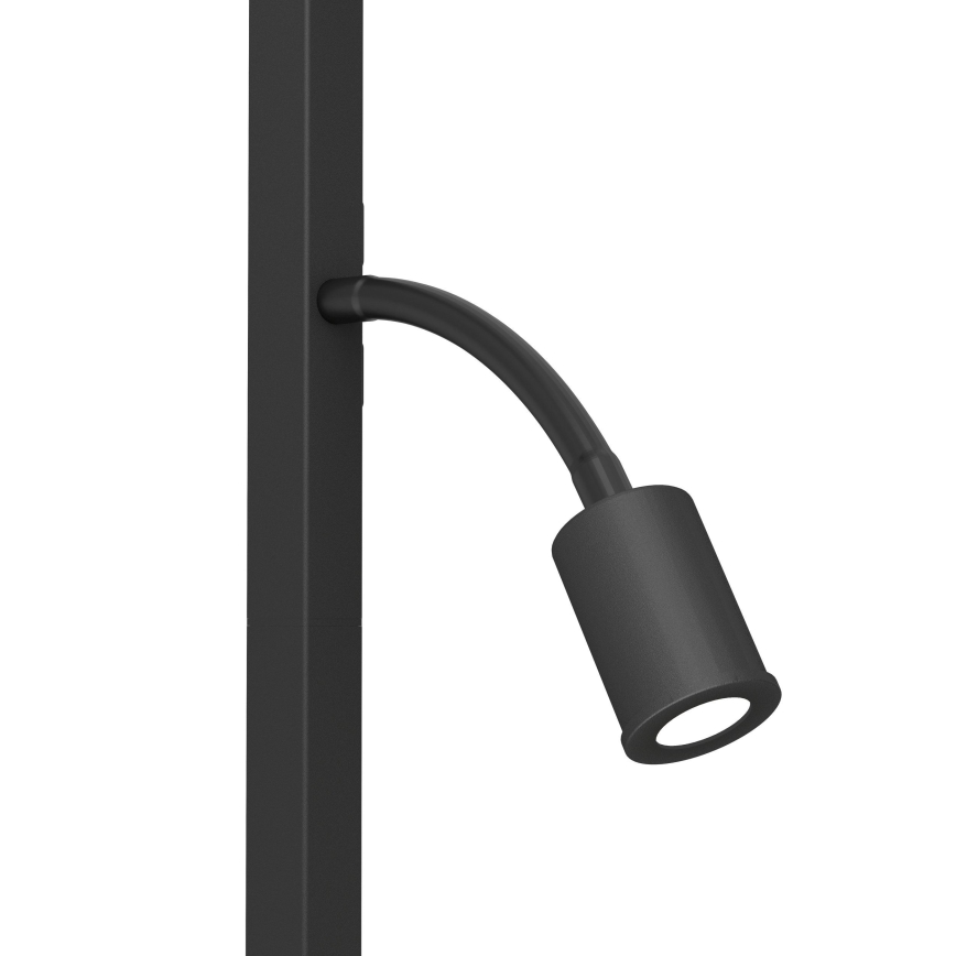 Eglo - LED gulvlampe 1xE27/40W/230V + LED/3,8W 3000K sort
