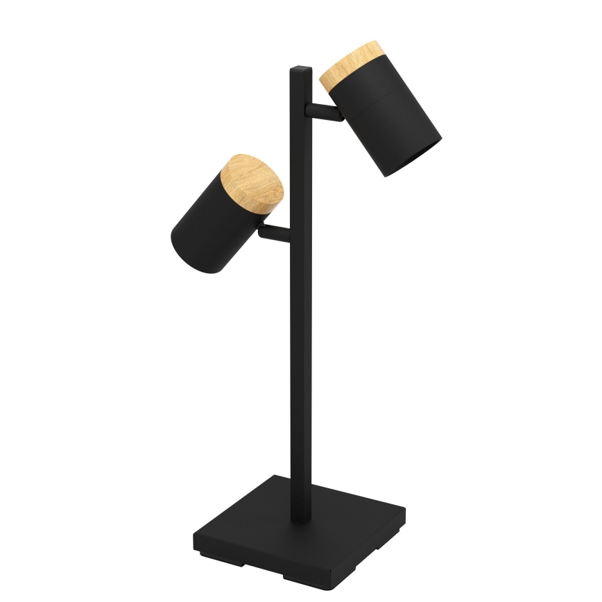 Eglo - LED bordlampe 2xGU10/4,5W/230V 3000K sort/brun
