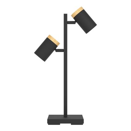 Eglo - LED bordlampe 2xGU10/4,5W/230V 3000K sort/brun