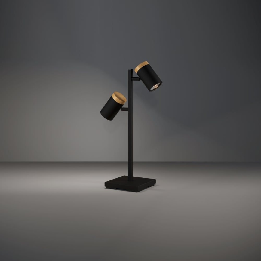 Eglo - LED bordlampe 2xGU10/4,5W/230V 3000K sort/brun