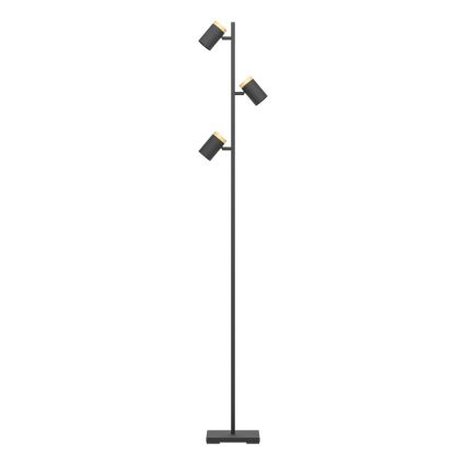 Eglo - LED gulvlampe 3xGU10/4,5W/230V 3000K sort/brun