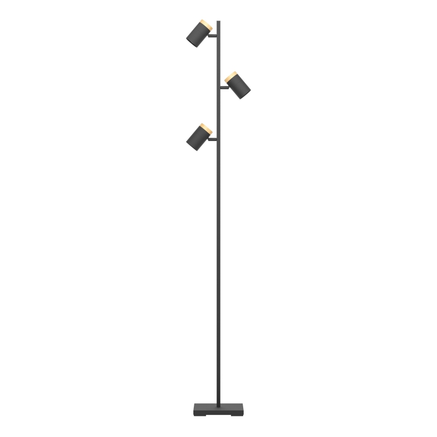 Eglo - LED gulvlampe 3xGU10/4,5W/230V 3000K sort/brun