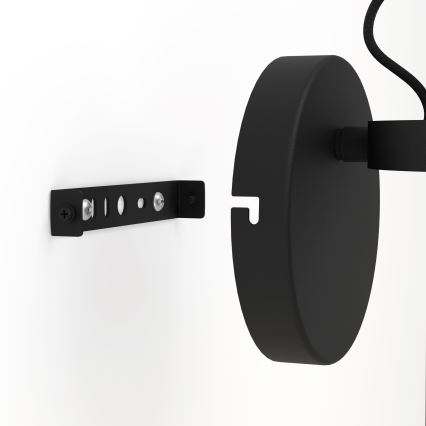 Eglo - Væglampe 1xE27/28W/230V sort