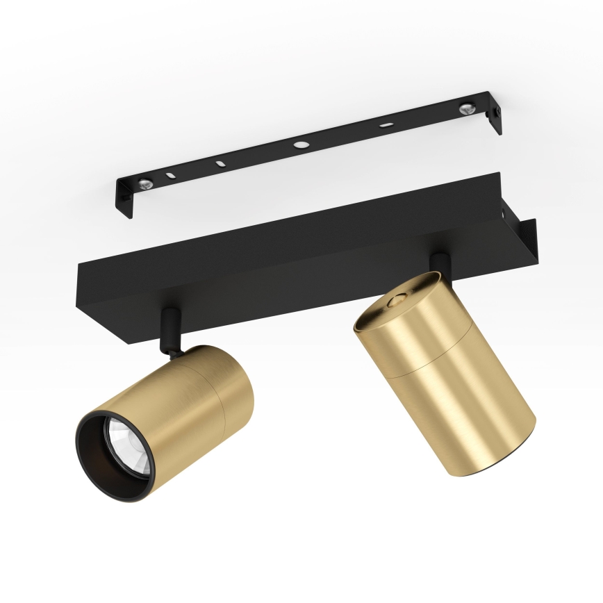Eglo - LED spotlampe 2xGU10/4,5W/230V 3000K sort/guldfarvet