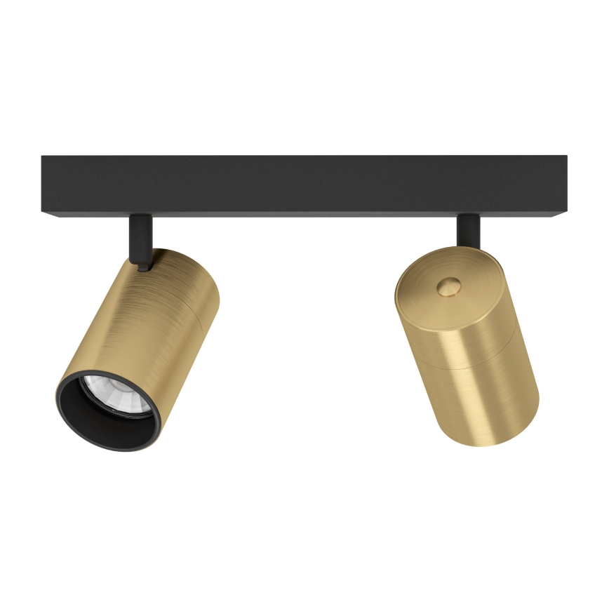 Eglo - LED spotlampe 2xGU10/4,5W/230V 3000K sort/guldfarvet
