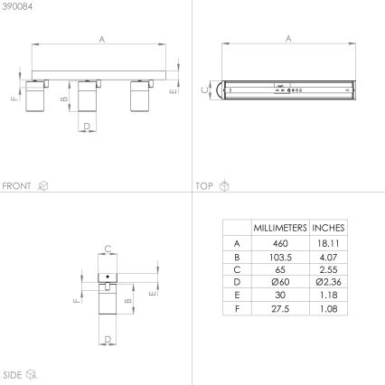 Eglo - LED spotlampe 3xGU10/4,5W/230V 3000K sort/guldfarvet
