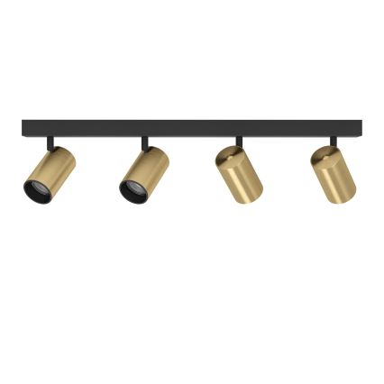 Eglo - LED spotlampe 4xGU10/4,5W/230V 3000K sort/guldfarvet