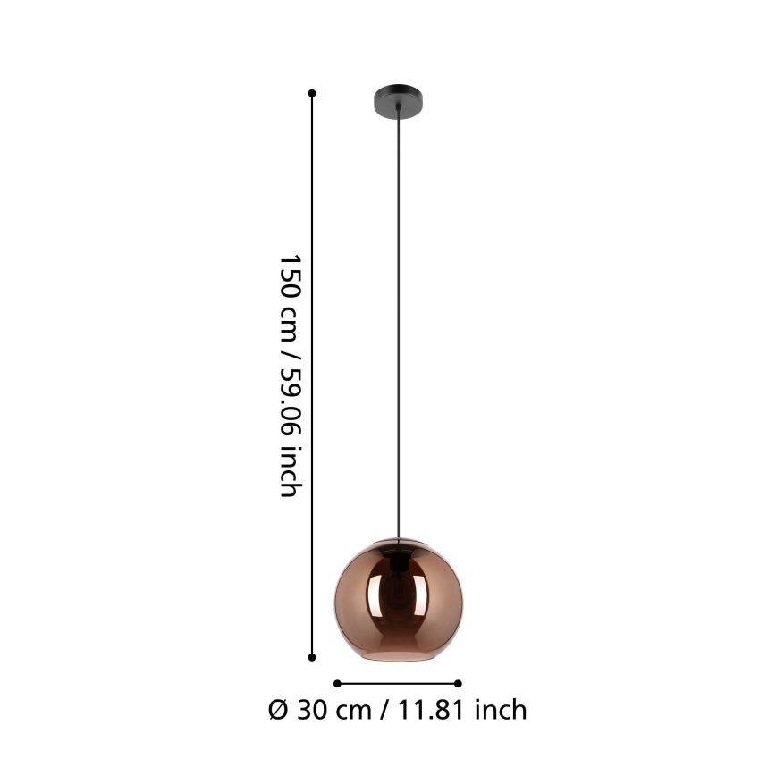 Eglo - Pendel 1xE27/40W/230V kobber