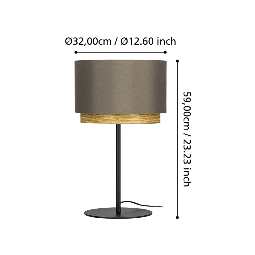 Eglo - Bordlampe 1xE27/40W/230V brun