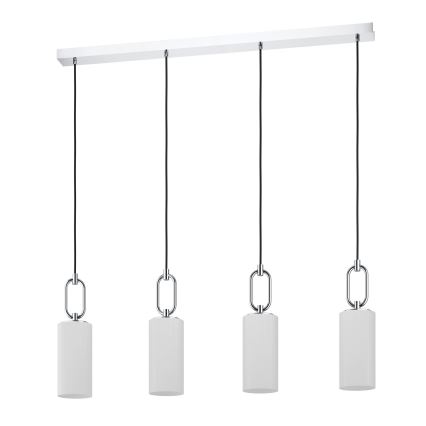 Eglo - Pendel 4xE27/40W/230V skinnende krom