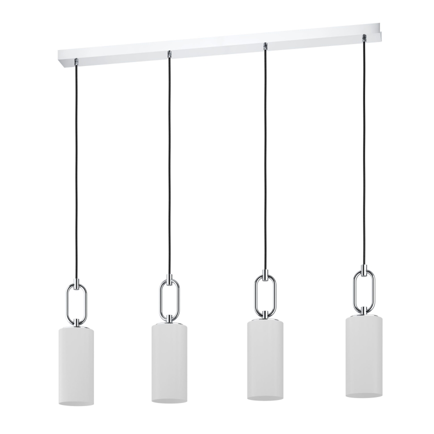 Eglo - Pendel 4xE27/40W/230V skinnende krom
