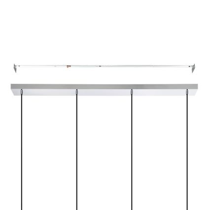 Eglo - Pendel 4xE27/40W/230V skinnende krom