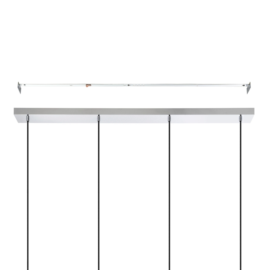 Eglo - Pendel 4xE27/40W/230V skinnende krom