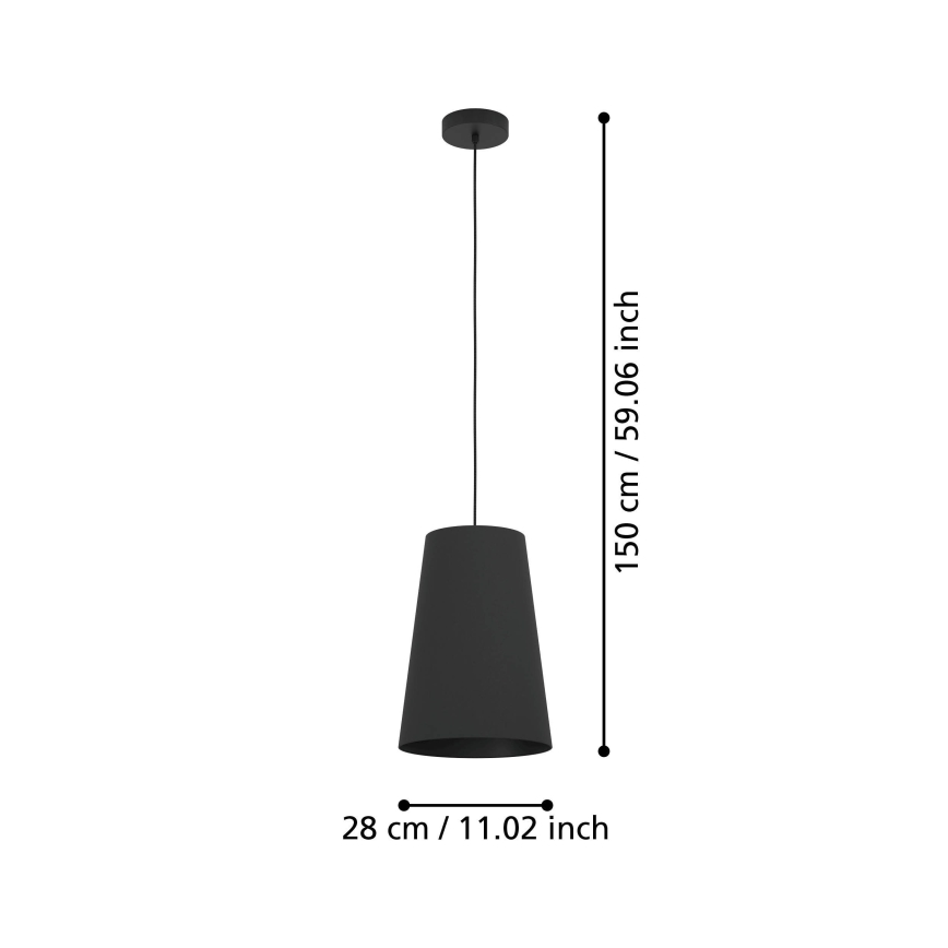 Eglo - Pendel 1xE27/40W/230V sort