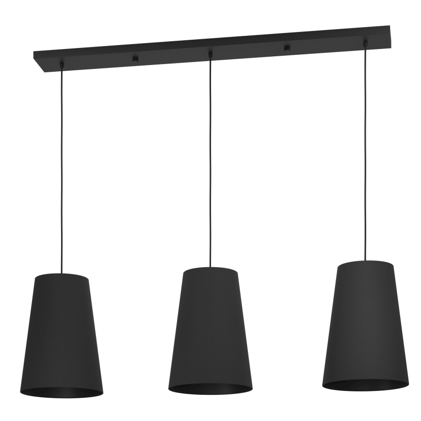 Eglo - Pendel 3xE27/40W/230V sort