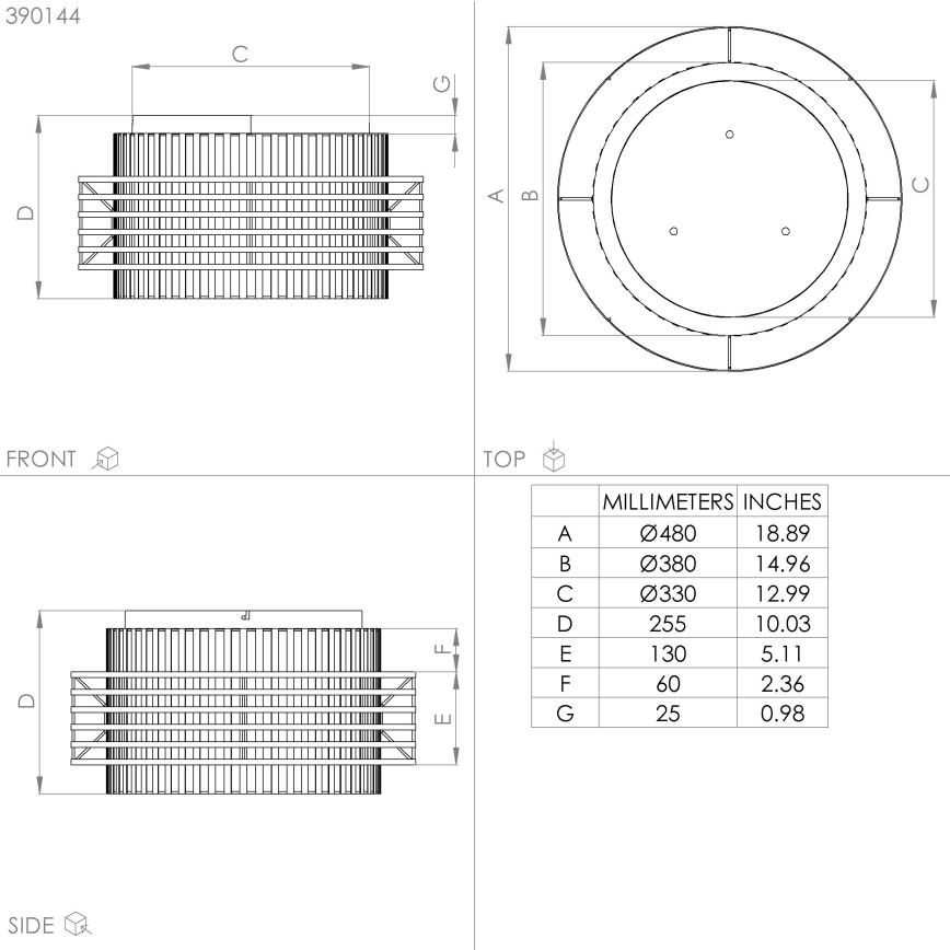 Eglo - Loftlampe 3xE27/40W/230V cremefarvet