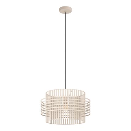 Eglo - Pendel 1xE27/40W/230V diameter 48 cm cremefarvet