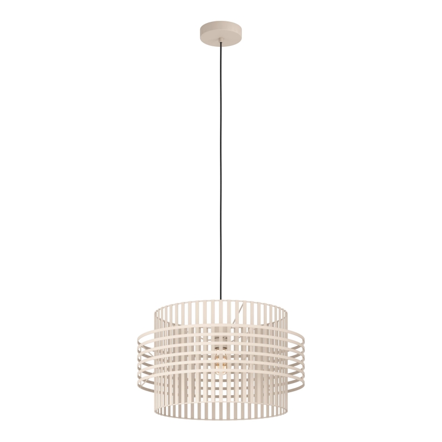 Eglo - Pendel 1xE27/40W/230V diameter 48 cm cremefarvet