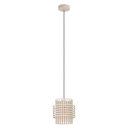 Eglo - Pendel 1xE27/40W/230V diameter 21 cm cremefarvet