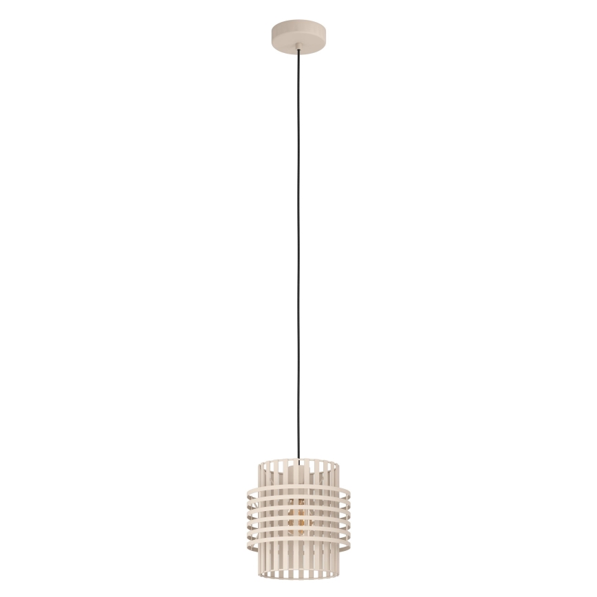 Eglo - Pendel 1xE27/40W/230V diameter 21 cm cremefarvet