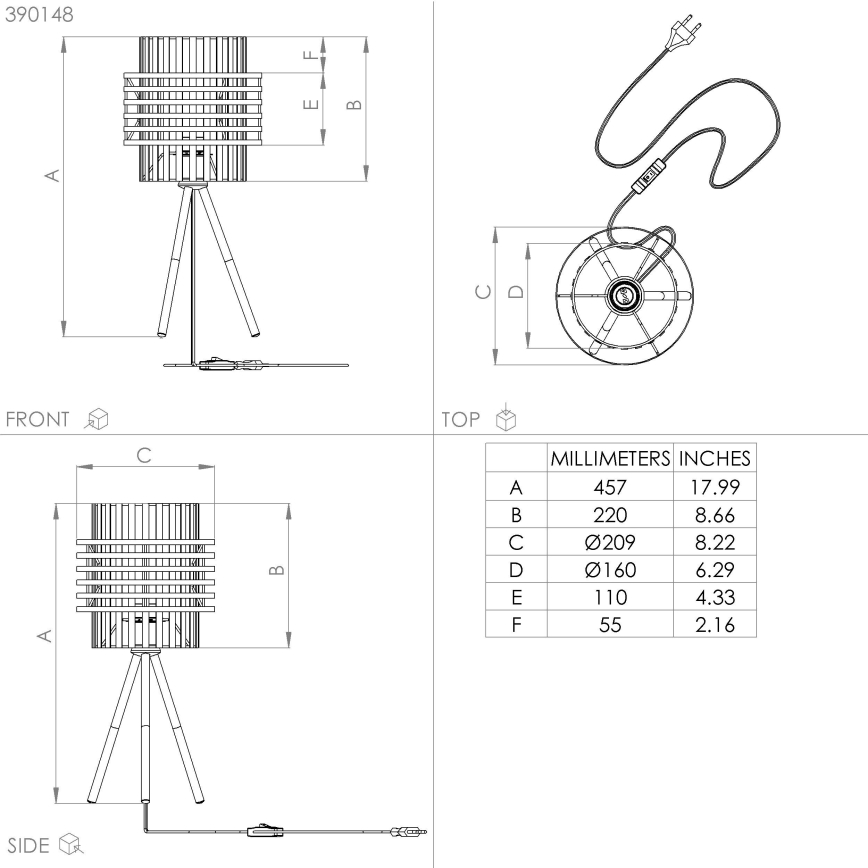 Eglo - Gulvlampe 1xE27/40W/230V cremefarvet