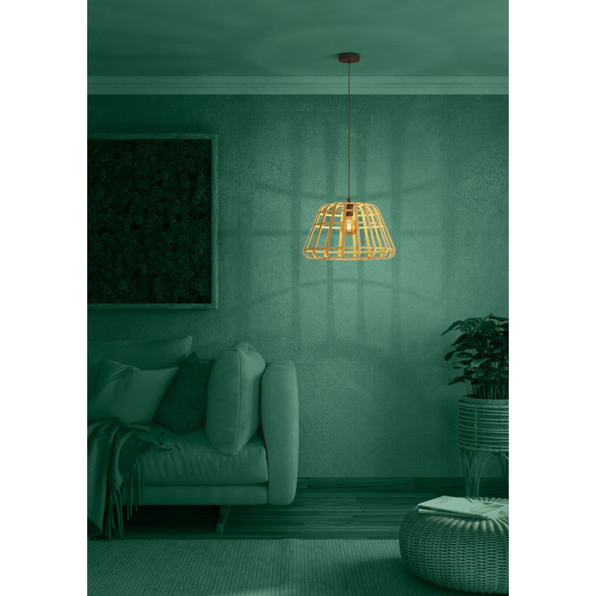 Eglo - Pendel 1xE27/40W/230V diameter 50 cm bambus