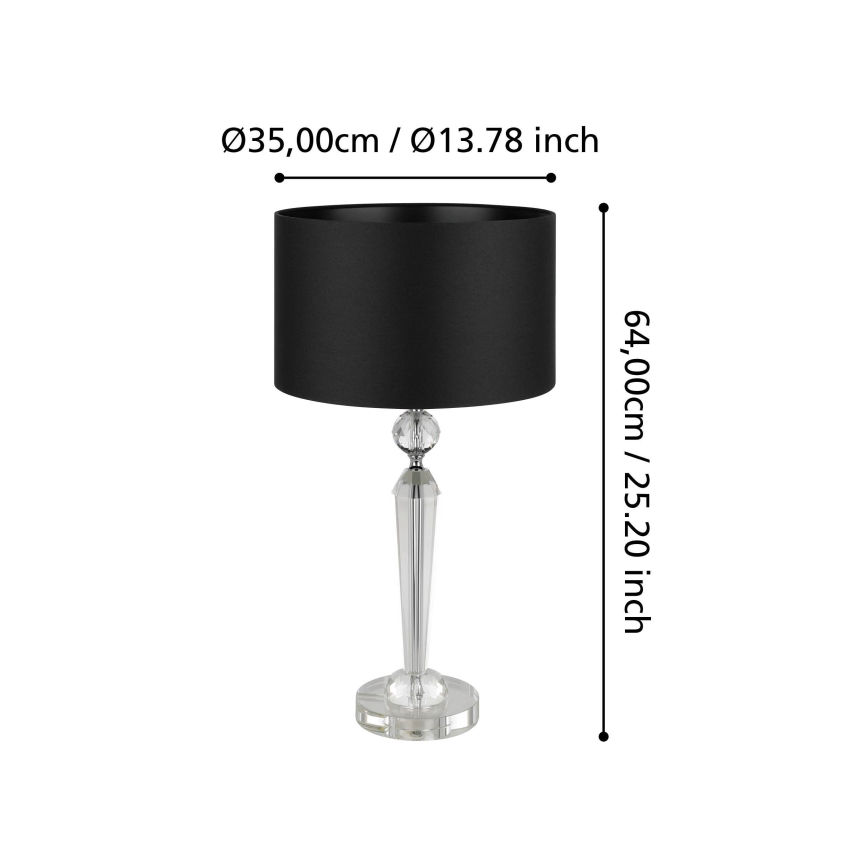 Eglo - Bordlampe 1xE27/40W/230V sort