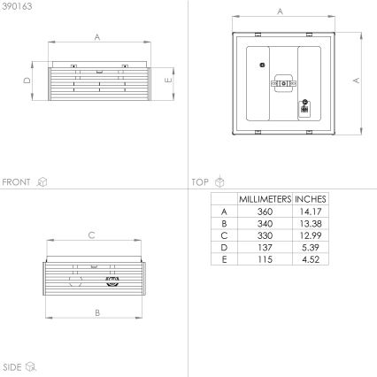 Eglo - Loftlampe 2xE27/40W/230V sort/brun